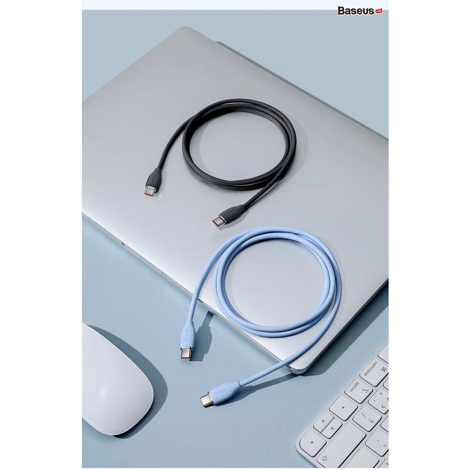 Cáp Sạc Nhanh Type-C to Type-C 100W Baseus Jelly Liquid Silica Gel Fast Charging Data Cable