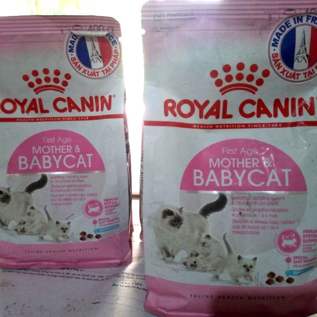 400g,ROYAL CANIN MOTHER &amp; BABYCAT Dành cho mèo mẹ mang thai hoặc cho con bú; mèo con từ 1 - 4 tháng tuổi