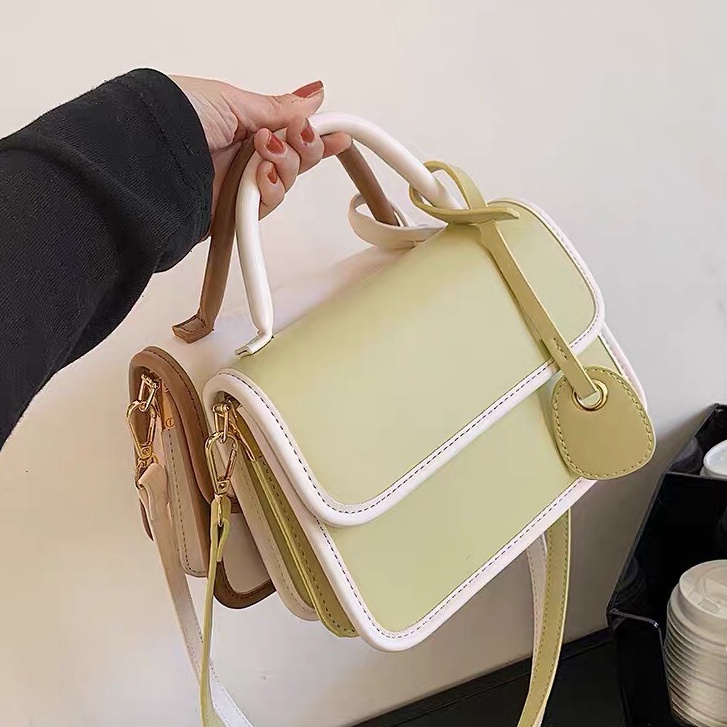 Túi xách nữ cầm tay, da trơn phối viền nổi bật hàng mới 2022 SL37