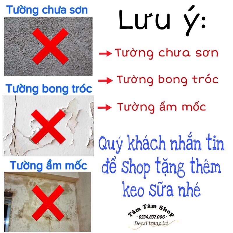 Decal dán tường combo đèn rủ và cây xanh, sẵn keo dán.