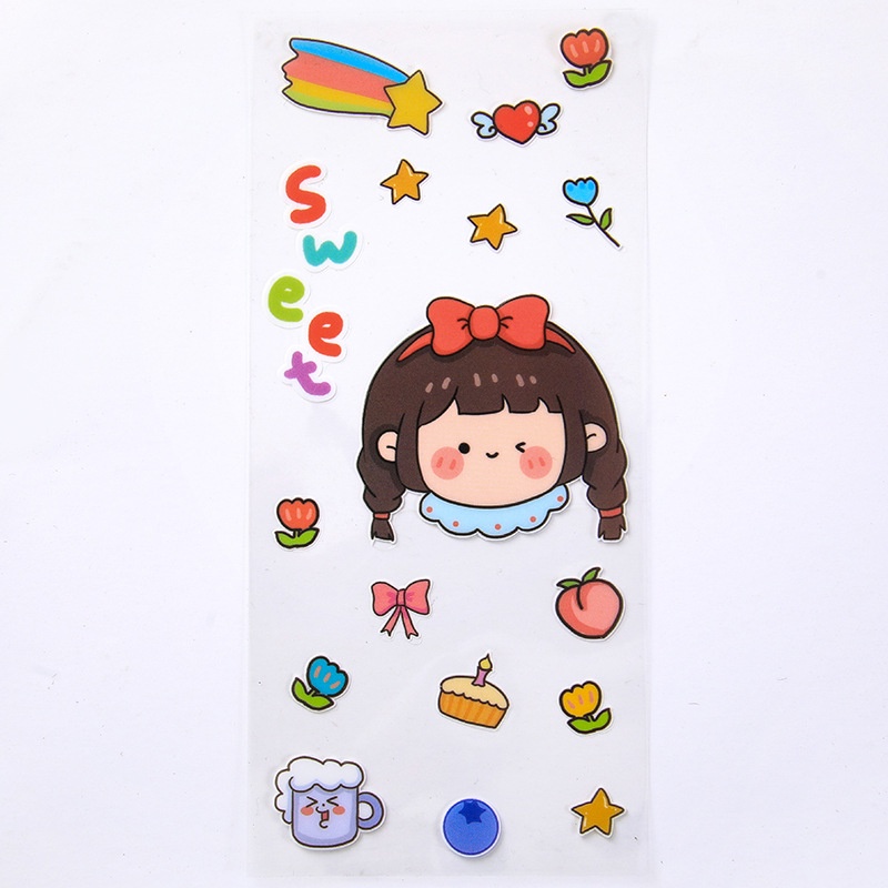 Sticker dán trang trí cốc, laptop, điện thoại mẫu Melody xinh 18.5*8.5cm Clovershop68