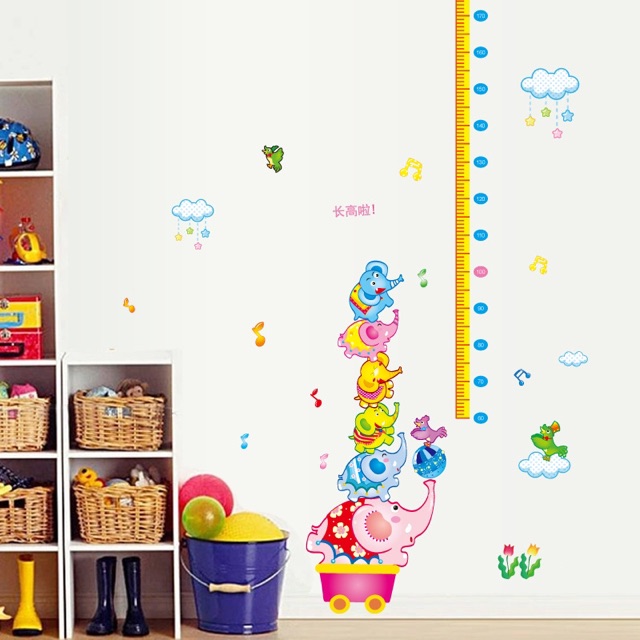 DECAL DÁN TƯỜNG THƯỚC ĐO CHIỀU CAO CHO BÉ