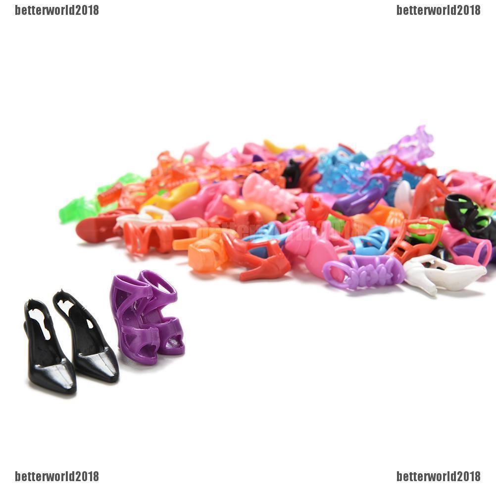 Set 40 Đôi Giày Cao Gót Xinh Xắn Cho Búp Bê Barbie