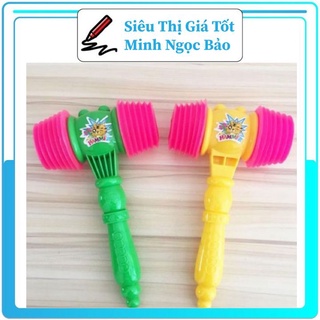 Búa nhựa đồ chơi cho bé, búa nhựa kêu chíp chíp, búa đập 2 đầu màu sắc hài hòa