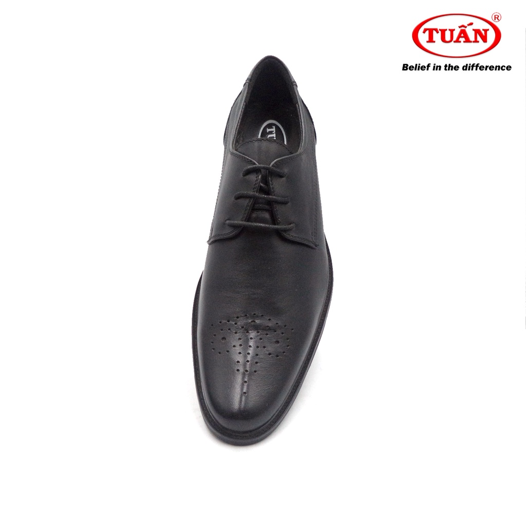 Giày nam da bò tự nhiên giày tây công sở buộc dây thương hiệu Tuấn GXHU-84K