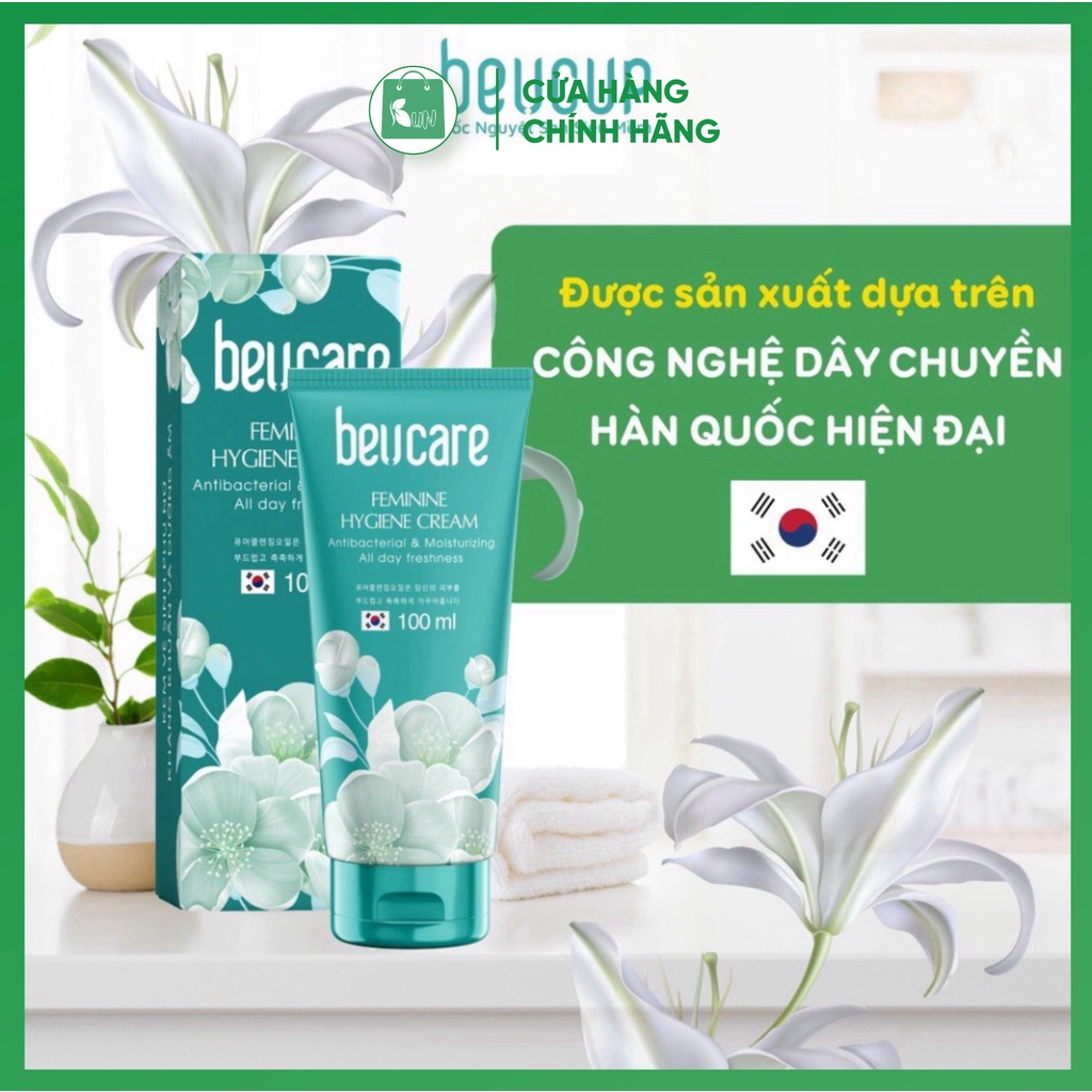 Combo 2 chai dung dịch vệ sinh phụ nữ BeUcare 100ml hương bạc hà, làm sạch dịu