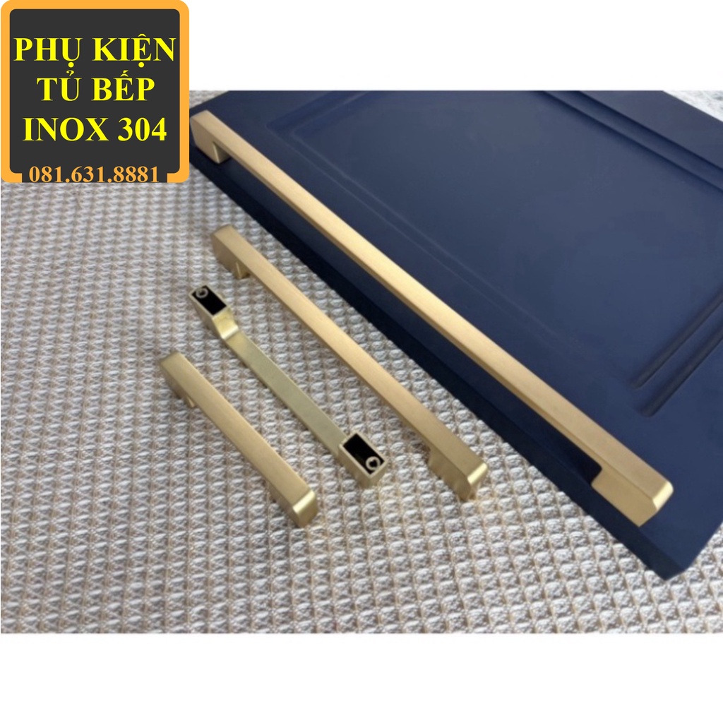 Tay nắm tủ bếp tủ áo nhôm phay xước vàng cực đẹp chắc chắn độ bền cao