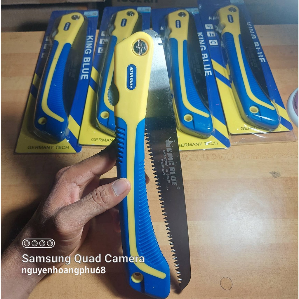 Cưa cầm tay gấp gọn cưa cây cưa gỗ cưa xếp  King Blue ( thép SK5 Nhật )