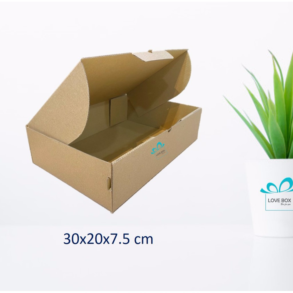 Hộp carton 30x20x7 nắp gài - Combo 25 hộp gói hàng chuyên nghiệp