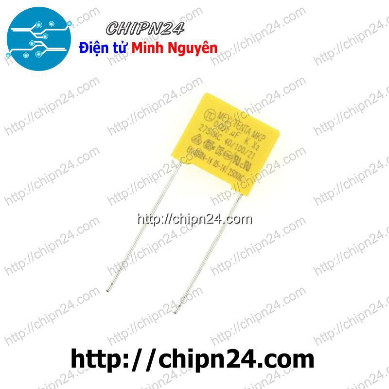 [5 CON] (G51) Tụ hộp 102 275VAC 10mm (0.001uF MEX/TENDA MKP K X2 40/100/21)