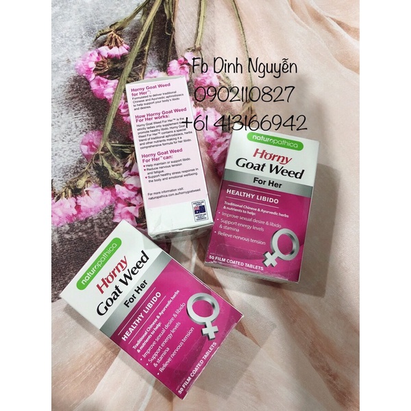 VIÊN UỐNG TĂNG CƯỜNG SINH LÝ PHỤ NỮ HORNY GOAT WEED FOR HER