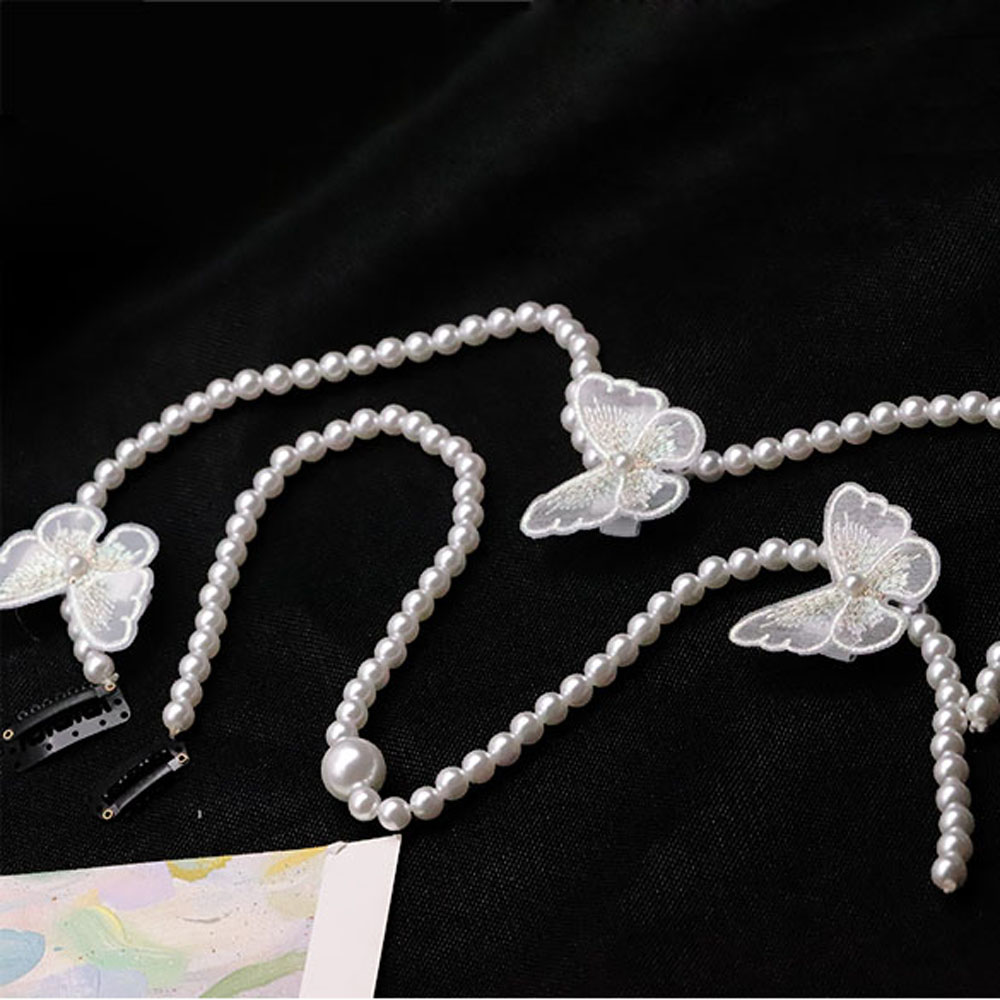 Phụ Kiện Tóc Giả Dạng Chuỗi Ngọc Trai Thời Trang Cho Nữ