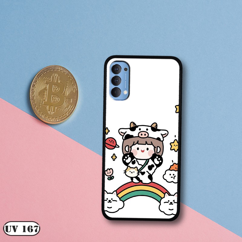 Ốp lưng nhám Oppo Reno 4 - in hình