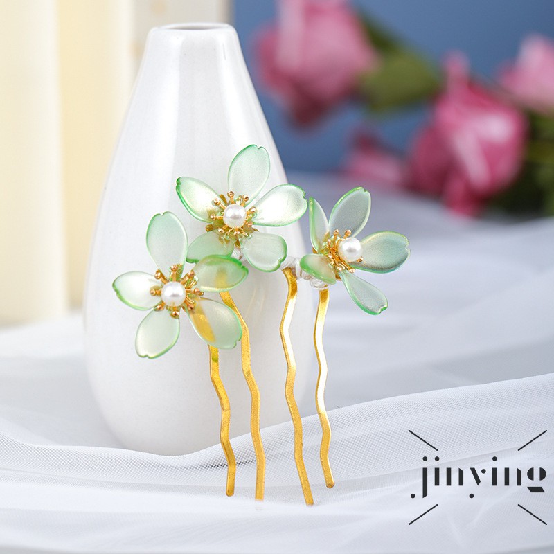 GETNOIVAS Trâm Cài Tóc Hình Hoa Theo Phong Cách Hanfu Cổ Điển Cho Nữ