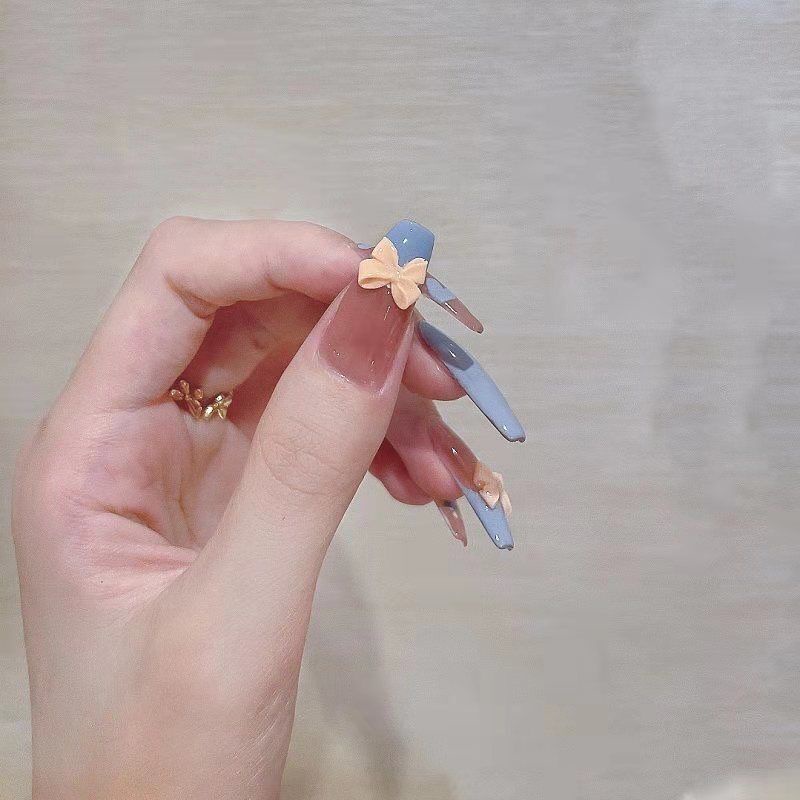 &lt; Handmade &gt; Hình Dán Móng Tay Hình Đám Mây Trắng Chalazie Nơ Mặc Áo Giáp