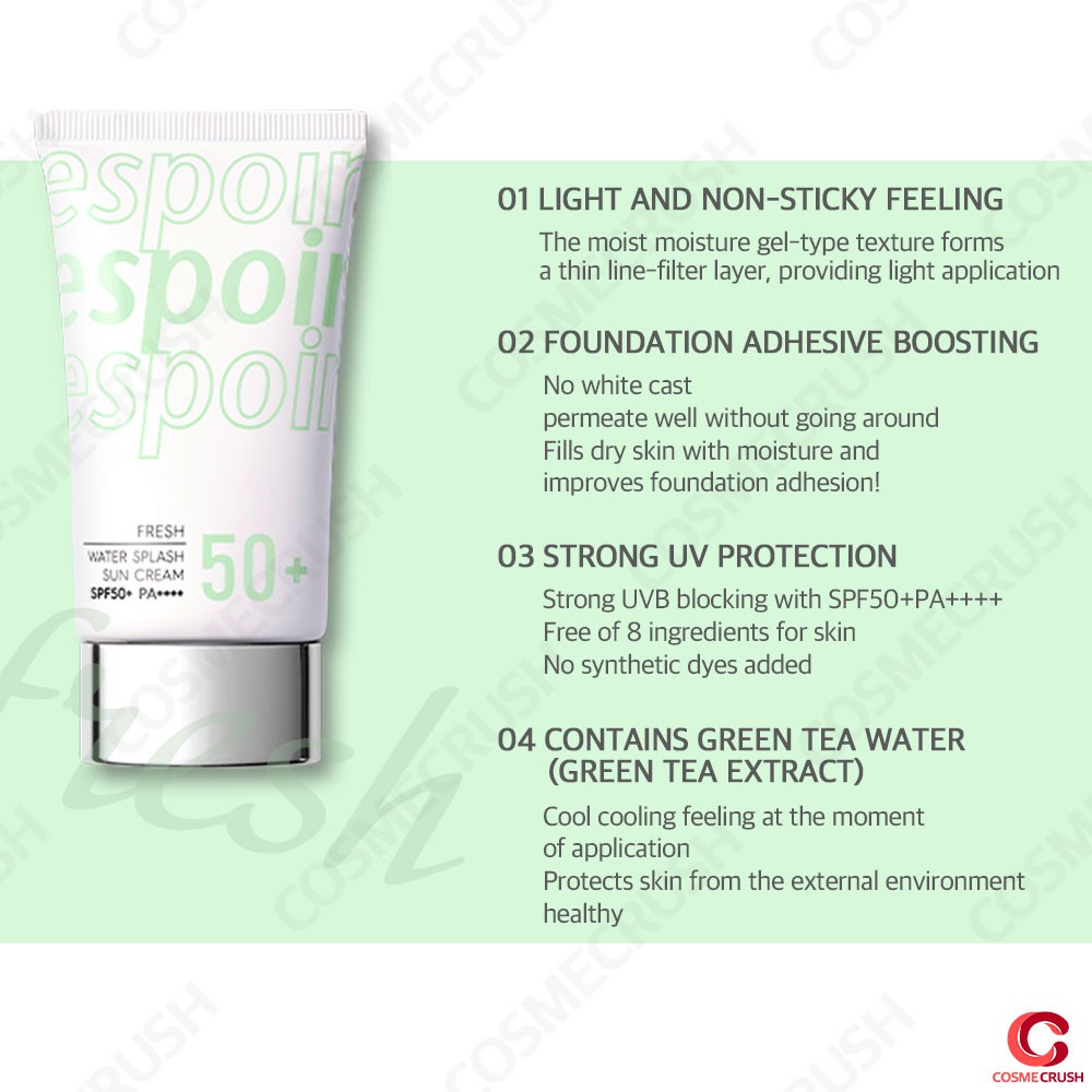 Kem Chống Nắng Espoir SPF50+ PA+++ 2 Loại Tùy Chọn