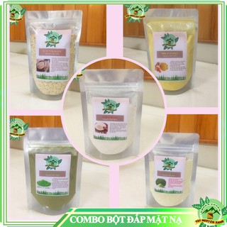 Combo 5 loại bột trà xanh yến mạch, đậu đỏ, đậu xanh, tinh bột nghệ