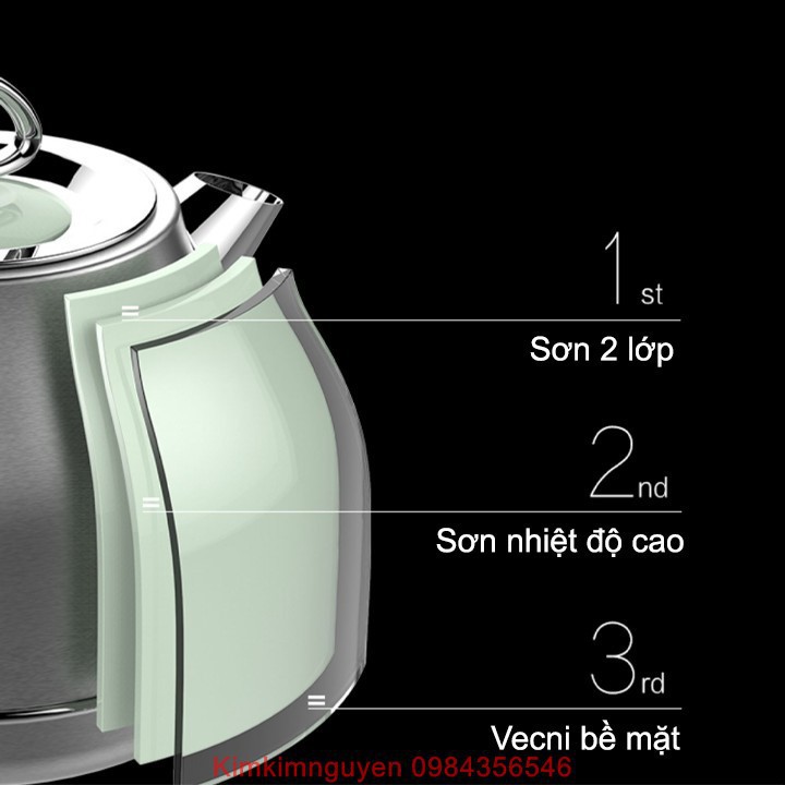 Bình Pha Trà Decor- Ấm Đun Nước Siêu Tốc Inox Pha Trà Cao Cấp Song Anh