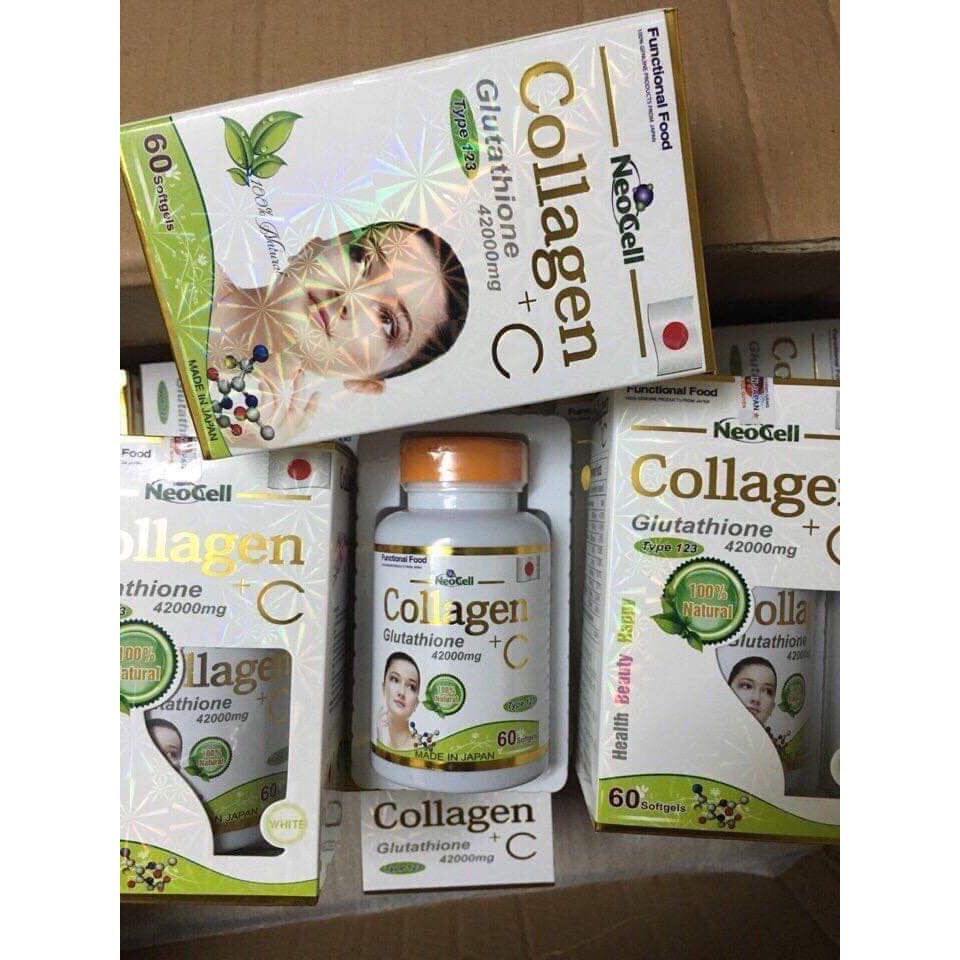 Collagen Glutathione C 42000mg làm đẹp da nám da vàng da chỗng lão hoá da