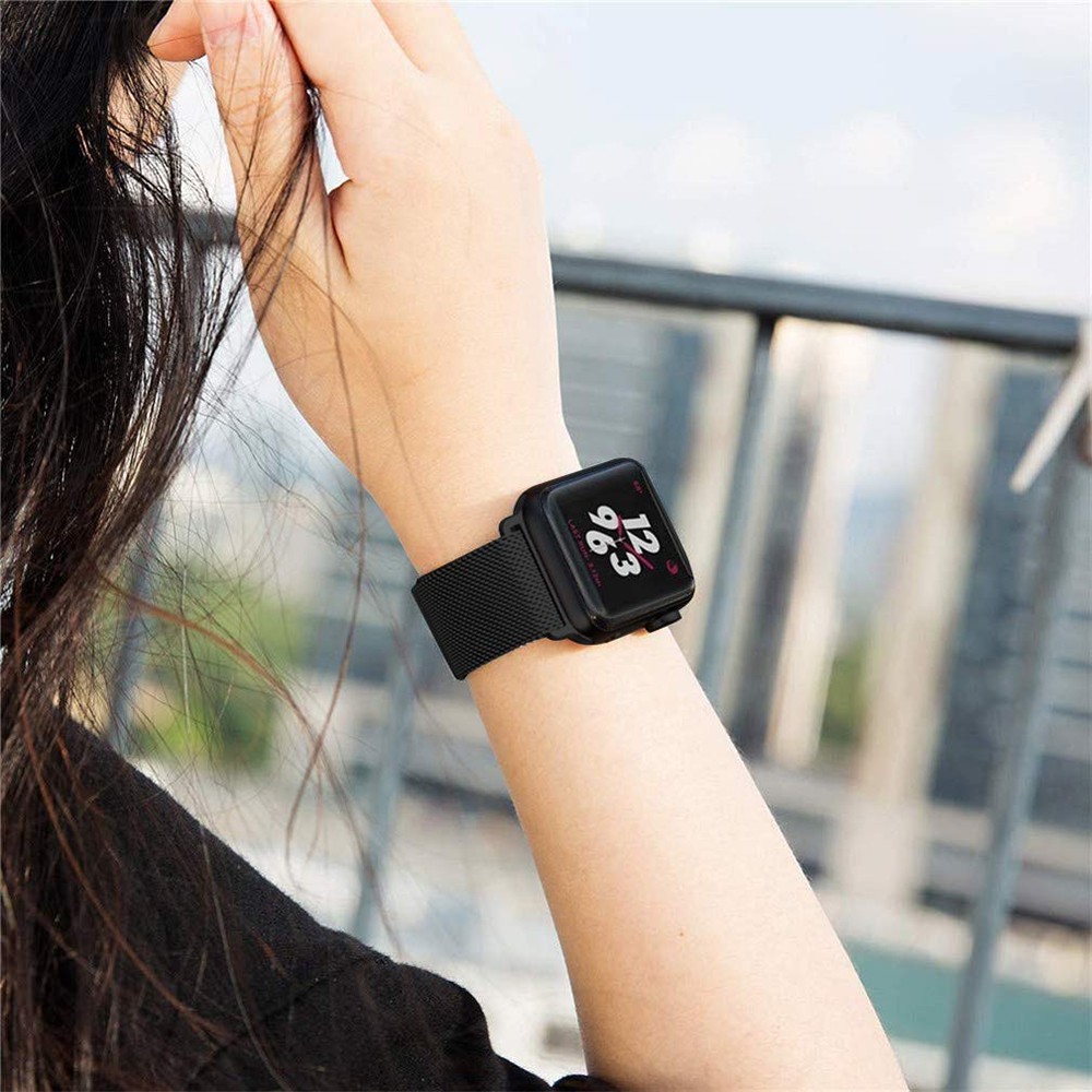 Dây đeo Apple Watch bằng thép không gỉ Milanese-Vòng đeo tay bằng thép có khóa từ tính cho Apple Watch Series 6 / SE / 5/4/3/2/1