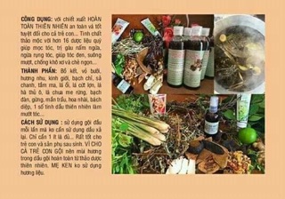 Tinh chất thảo mộc gội đầu Mẹ Ken