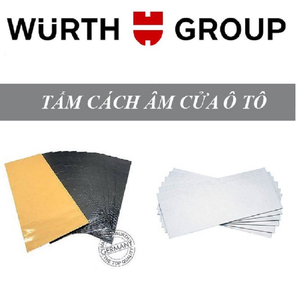 Tấm dán tiêu âm cửa xe hơi Wurth Sound Deadening Strips 6-Pack 0890100060 làm giảm tiếng ồn trong xe một cách hiệu quả.