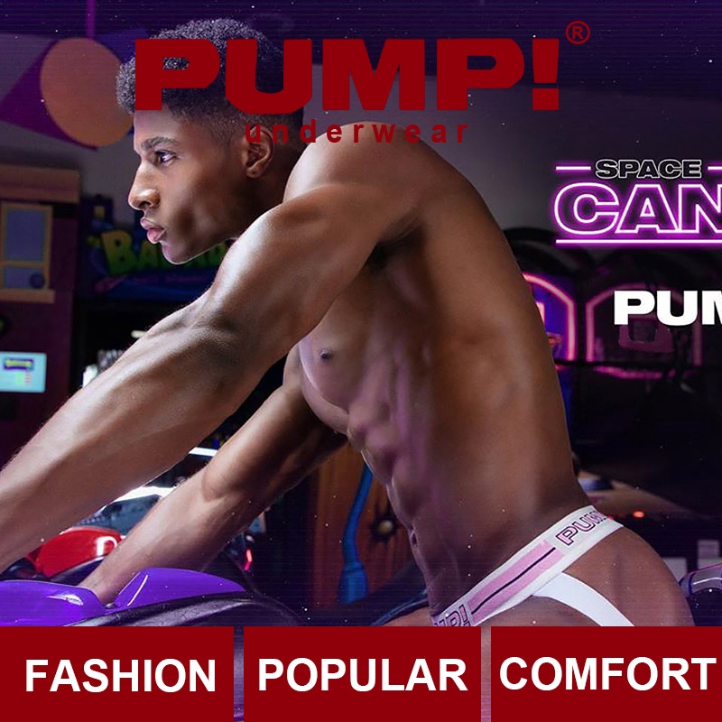 CMENIN Quần lót thể thao PUMP PU008 bằng cotton màu hồng in logo thời trang quyến rũ dành cho nam