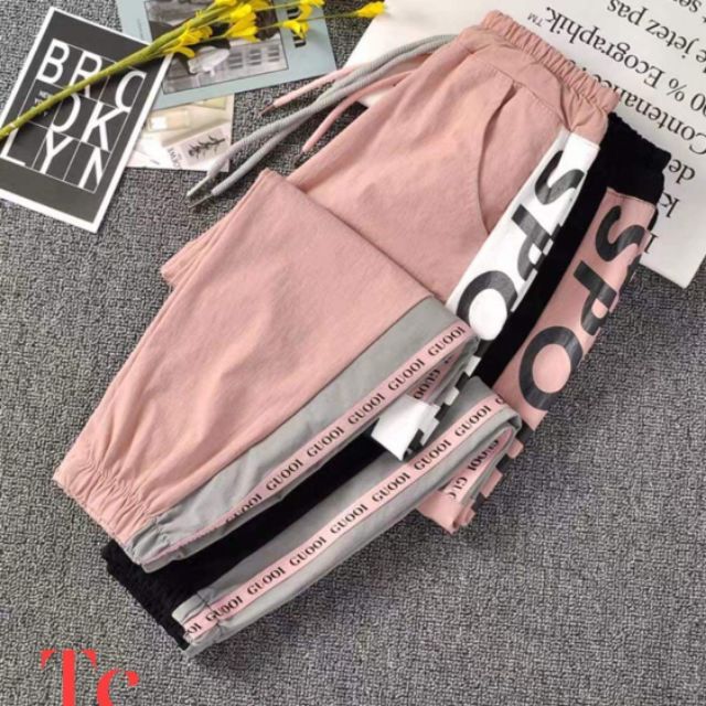 [Mã WARN10 giảm 10k đơn 99k] Quần jogger chữ spost chất kaki phom 60kg