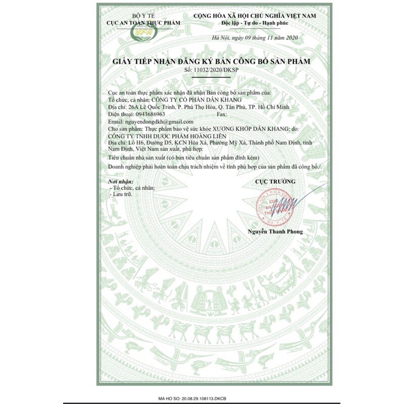 XƯƠNG KHỚP DÂN KHANG