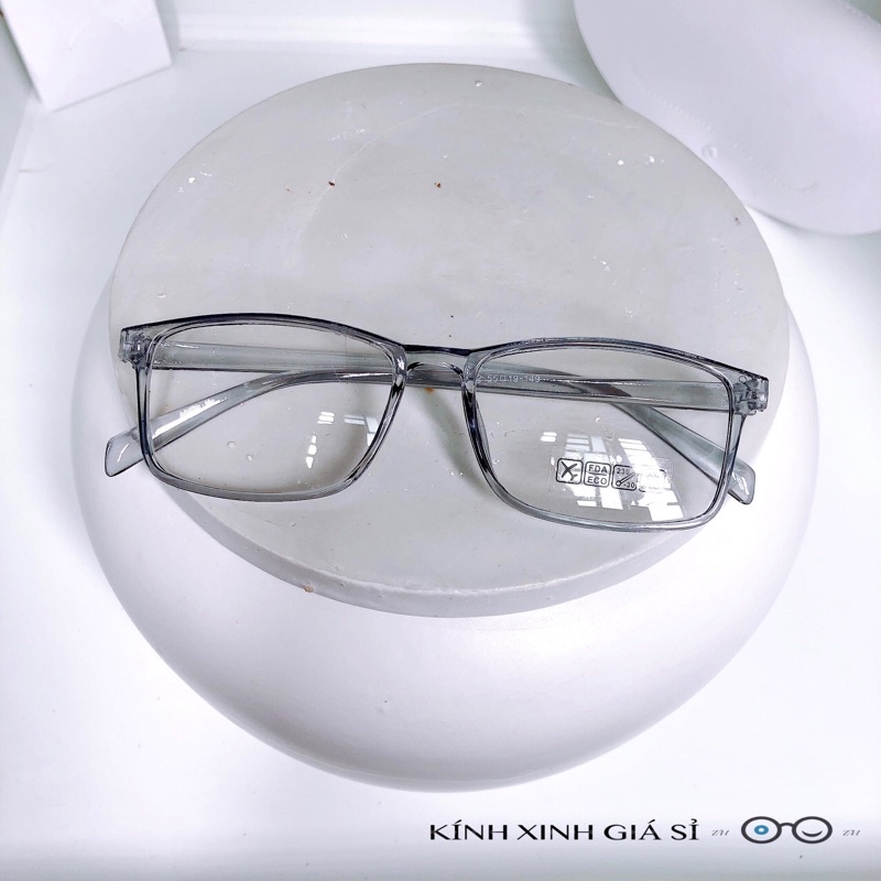 Gọng mắt kính vuông trơn nam nữ mang mát hoặc ráp cận viễn loạn