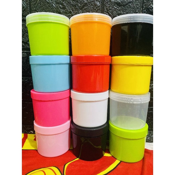 Hủ đựng kem 500g dẻo màu đen , xanh lá, xanh ngọc, hồng đậm hồng nhạc