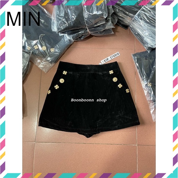CHÂN VÁY NHUNG CÚC HOA DÁNG MỚI LÓT QUẦN CHUN DÀY DẶN SM6672- MIN store