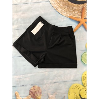 quần short nữ cúc khóa gấu lật