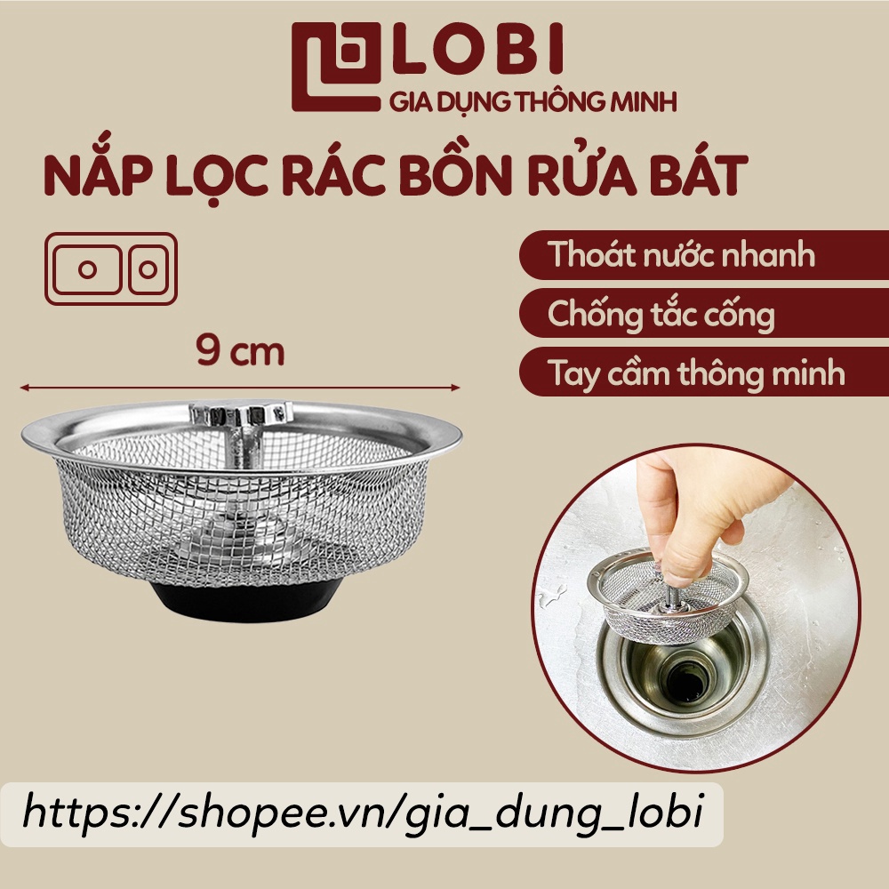 Nắp giỏ lọc rác nắp đậy bồn rửa chén giá tốt thoát nước nhanh, rọ lọc rác bồn rửa bát