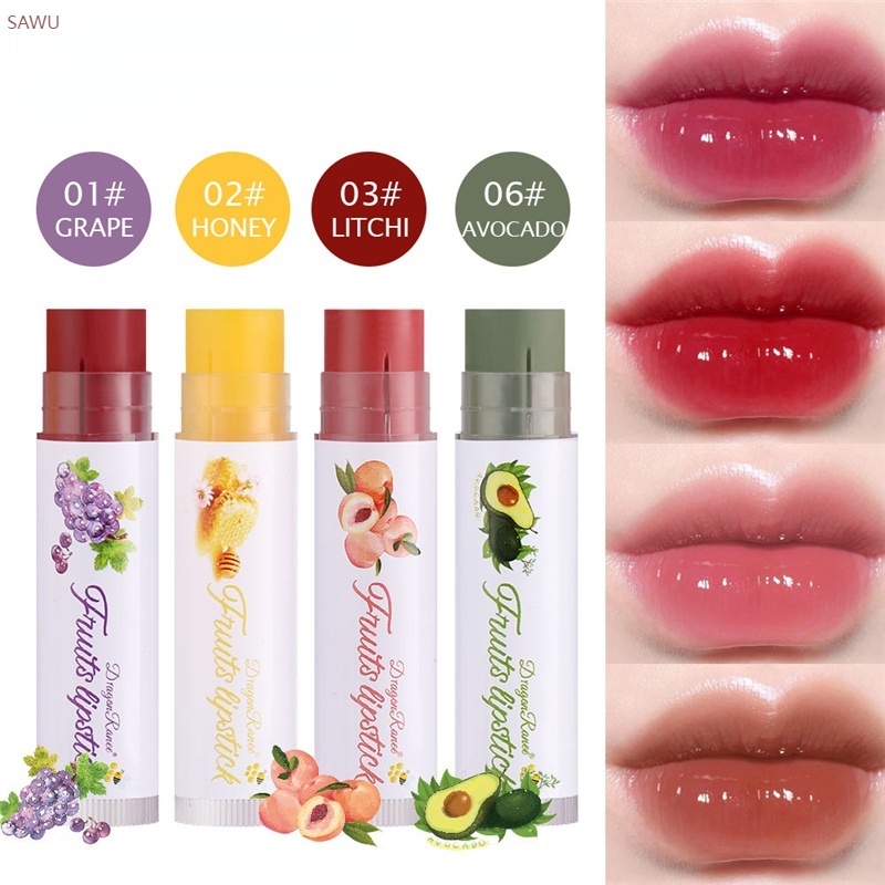 1 Son Dưỡng Môi Có Màu Dưỡng Ẩm Hương Trái Cây Tự Động Chăm Sóc Làn Da JP6 YR
