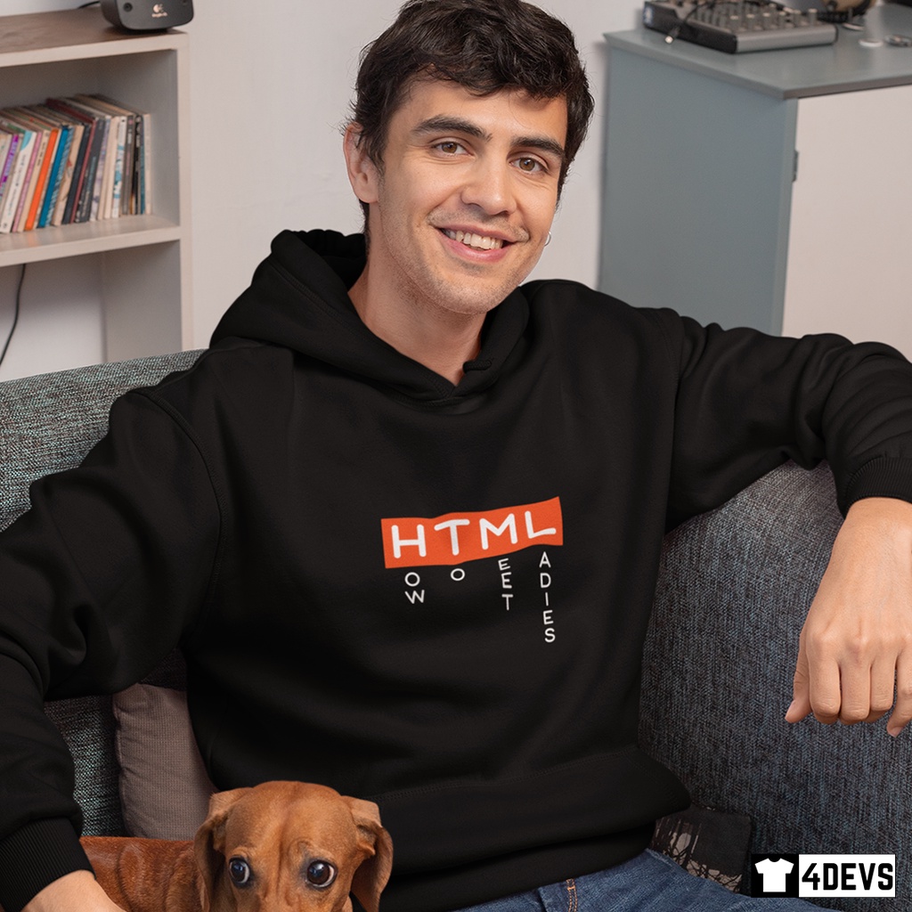 Áo Hoodie nam HTML - How To Meet Ladies dành cho Lập trình viên