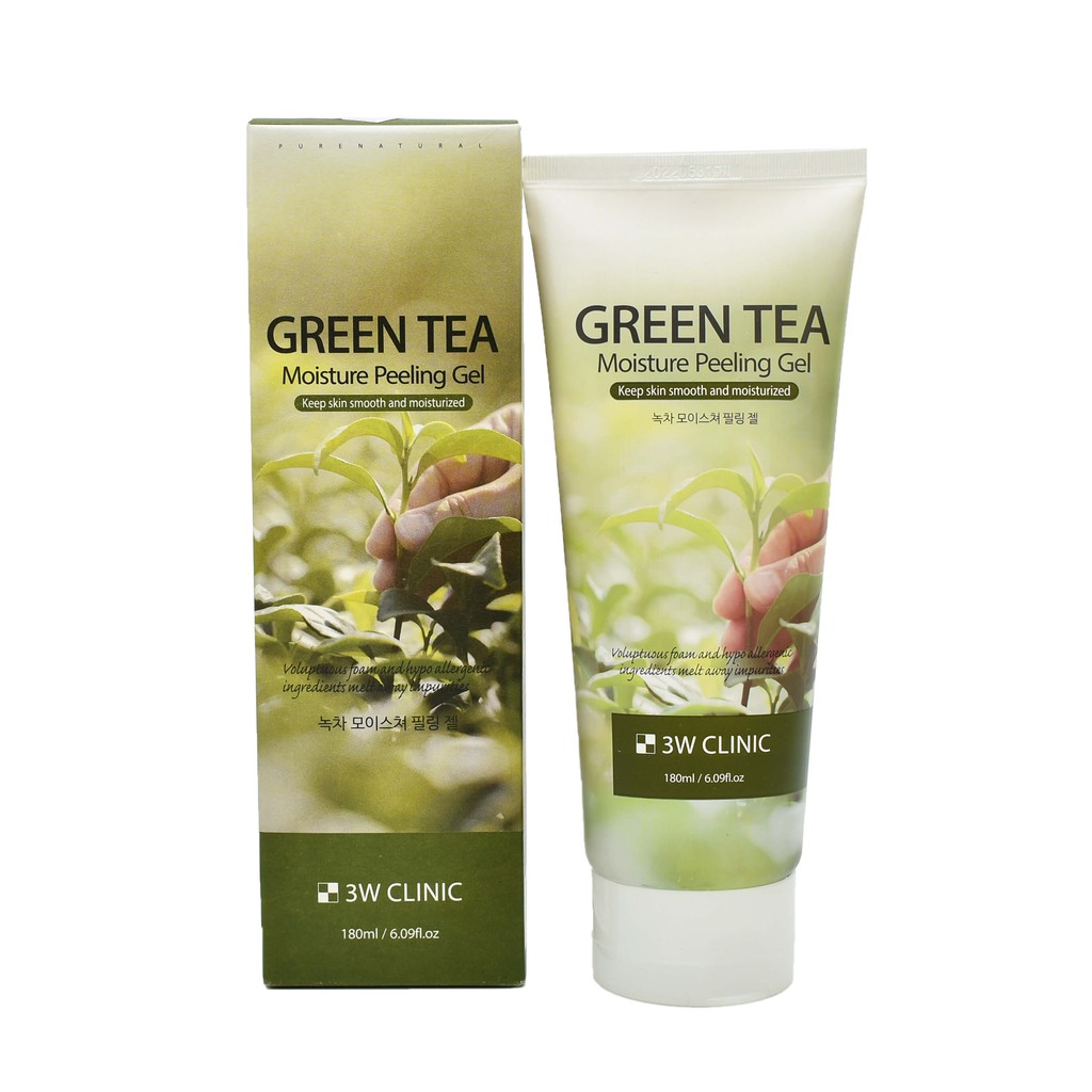 🌹Gel Tẩy Tế Bào Chết Green Tea Mousture Peeling Gel 3w Clinic 180ml