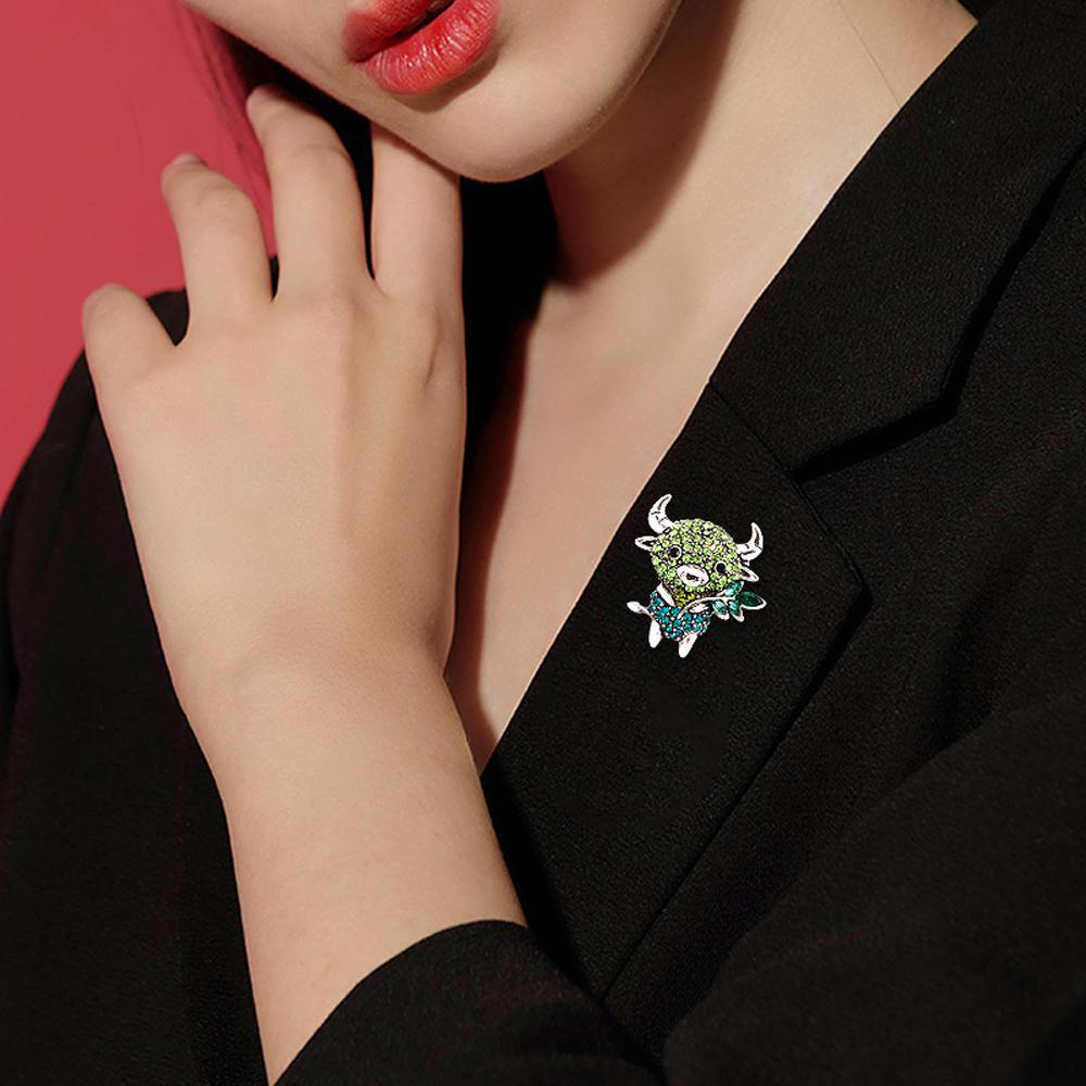 Ghim Cài Áo Hình Bò Sữa Độc Đáo Thời Trang Mới Cho Nam Nữ|Ghim Cài Áo Hình Động Vật Dễ Thương