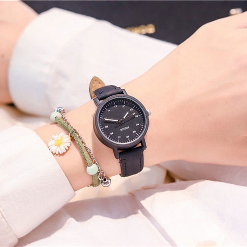 Đồng Hồ Quartz Nữ Dây Da Mặt Tròn