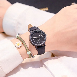 Đồng Hồ Quartz Nữ Dây Da Mặt Tròn