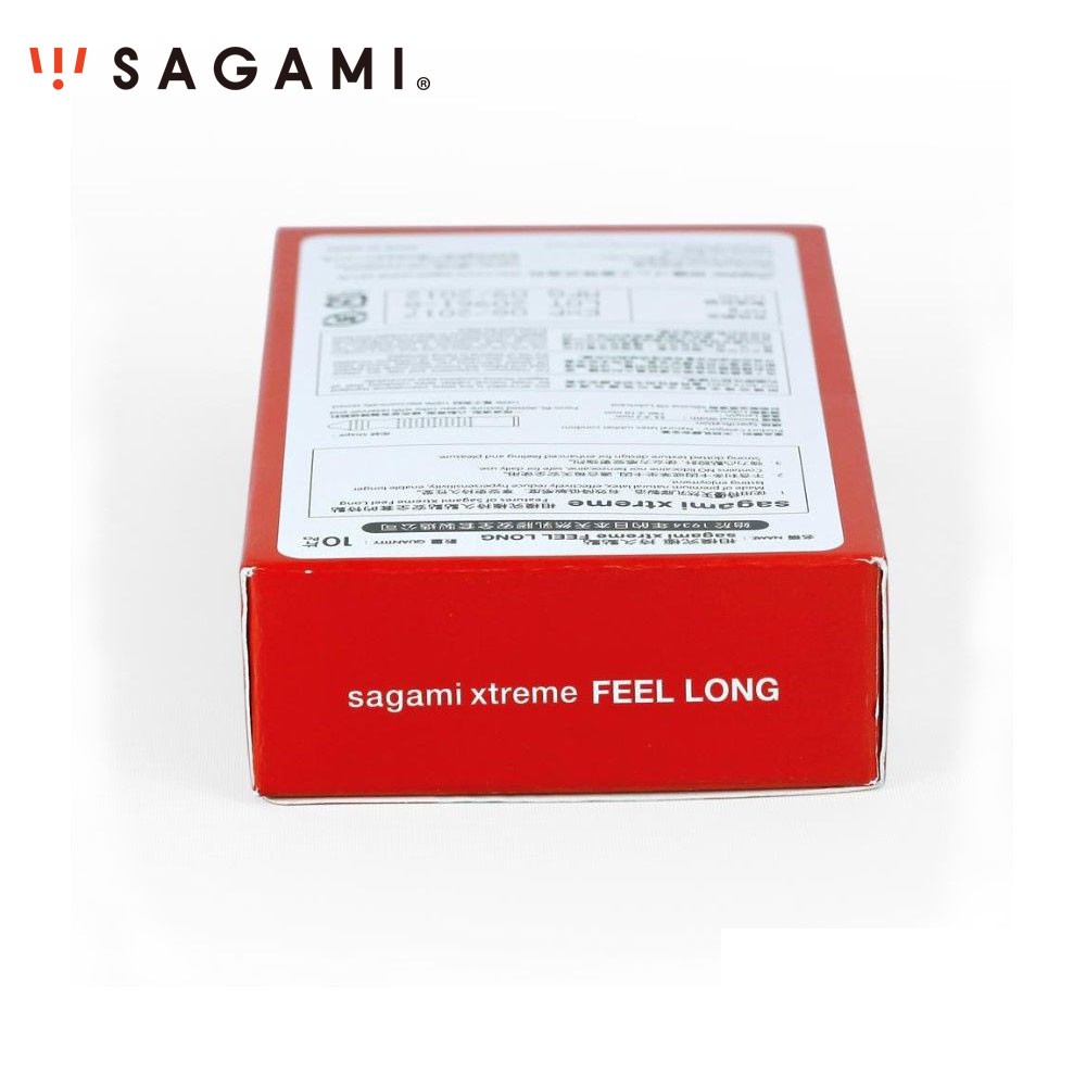 Bao Cao Su Kéo Dài Thời Gian SAGAMI Xtreme Feel Long Gân Gai, Siêu Mỏng Nhật Bản (Hộp 10 gói)