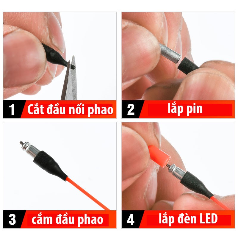 Đèn LED cắm phao câu đài [ 1 bảng 2 bộ ] chuyên để câu đêm PC-10