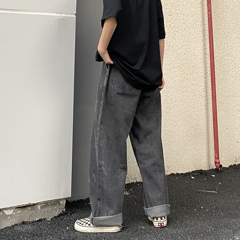 Quần Jeans Ống Rộng Phong Cách Hàn Quốc Cá Tính