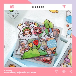 1 Tấm Sticker Hình Dán Cắt Sẵn Đáng Yêu Mẫu Ngẫu Nhiên