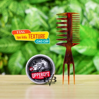 [CHÍNH HÃNG] Sáp vuốt tóc Uppercut Deluxe Clay 60gr Australia + Tặng Lược Texture cao cấp