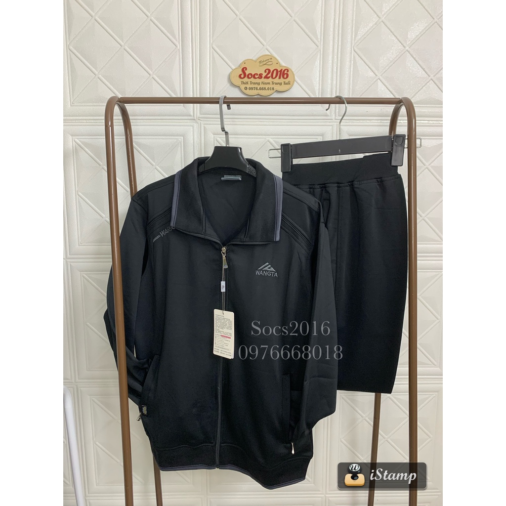 Bộ Quần Áo Nỉ Nam Trung Niên Quảng Châu cao cấp thu đông chất nỉ Hàn đẹp mịn + hàng có sẵn tặng bố biếu ông.