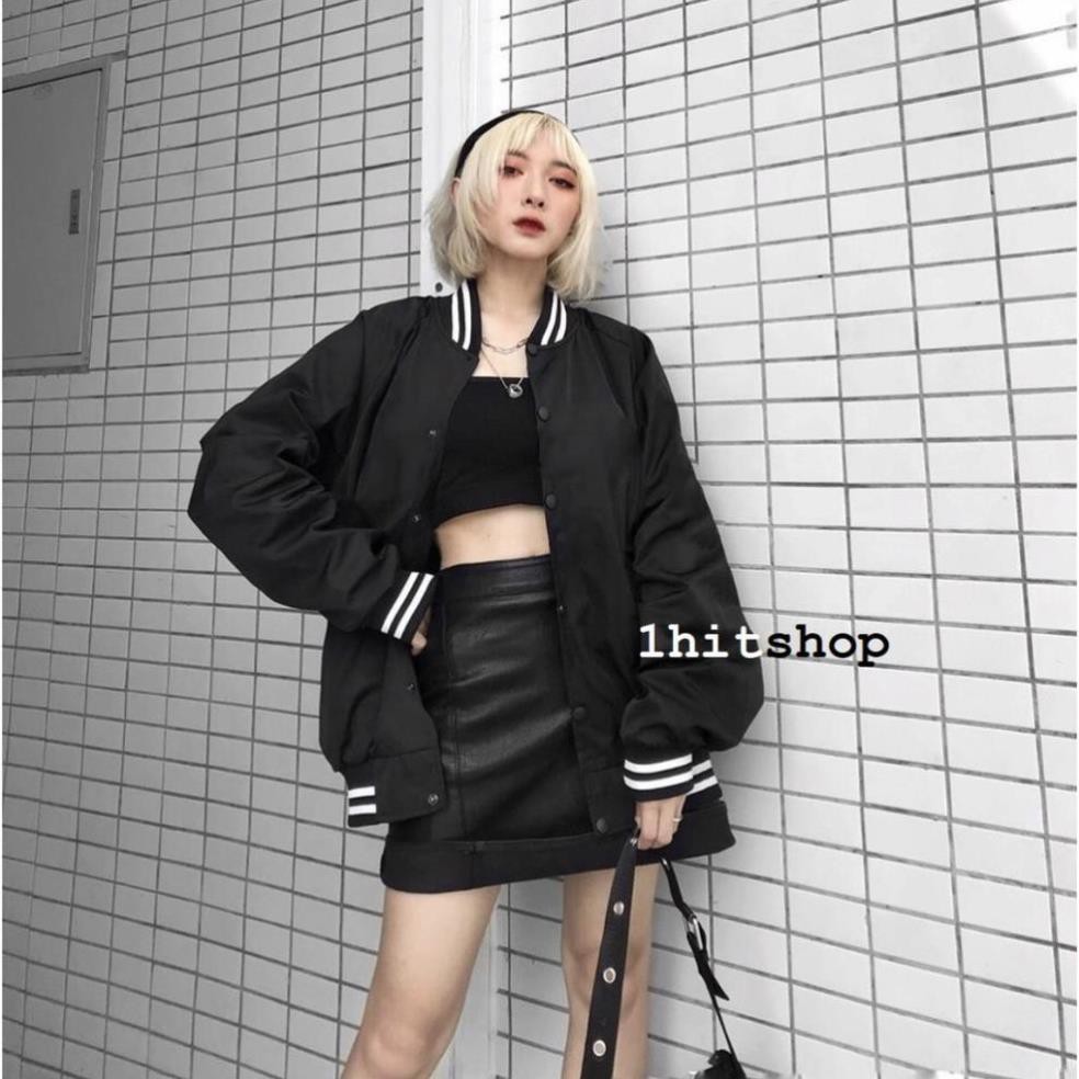 Áo Khoác Dù BOMBER MARCUS đen trơn cao cấp Unisex