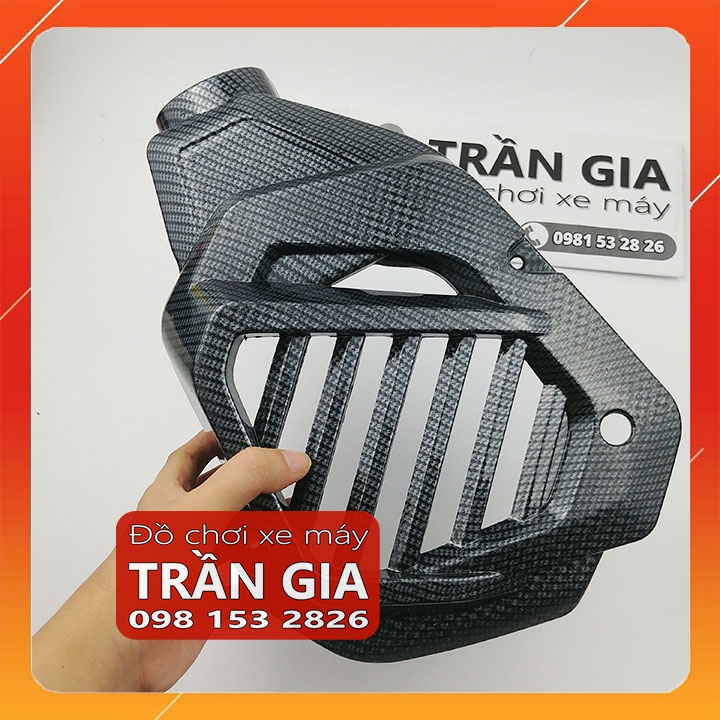 Ốp che két nước xe Sh Mode 2013-2014-2015-2016-2017-2018-2019 - che quạt gió xi inox cacbon sh mo nữ phụ kiện trang trí