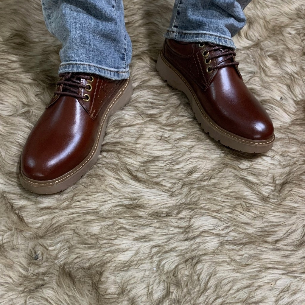 Giày Nam - Giày Đốc Da Bò Nguyên Tấm Đế Cao Su Có Khâu Đế Phong Cách Hàn Quốc(Bảo Hành Da 12 Tháng) | BigBuy360 - bigbuy360.vn