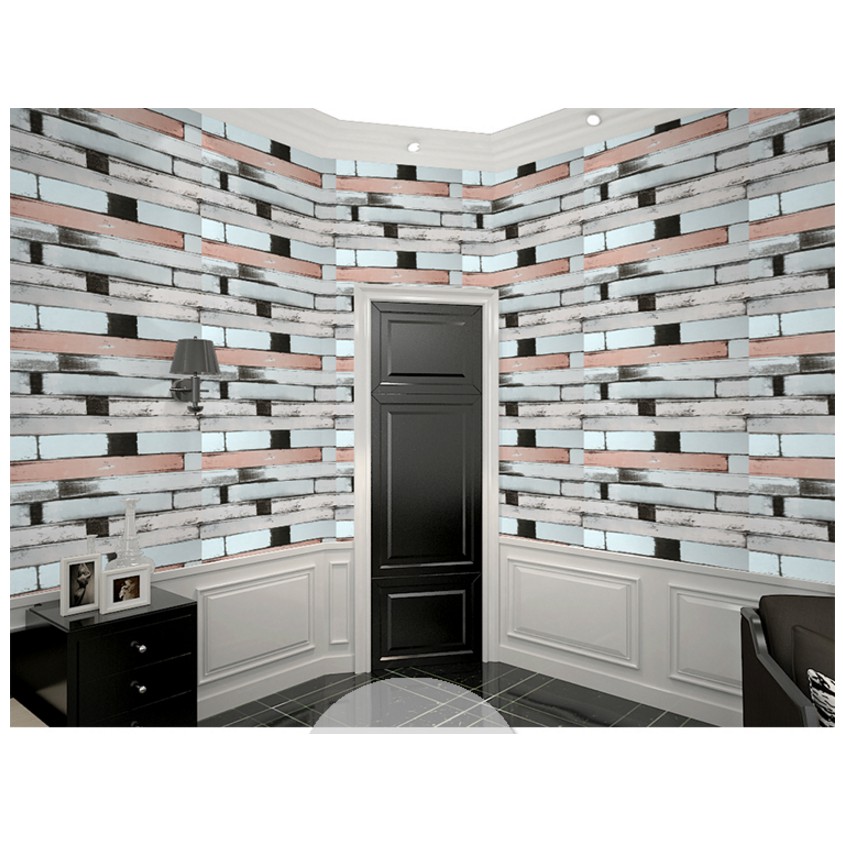 Giấy dán tường giả gạch phong cách hàn quốc (khổ rộng 0.45m)